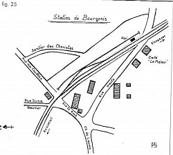 Plan du quai du tram à Bourgeois ( Paul Stevens)