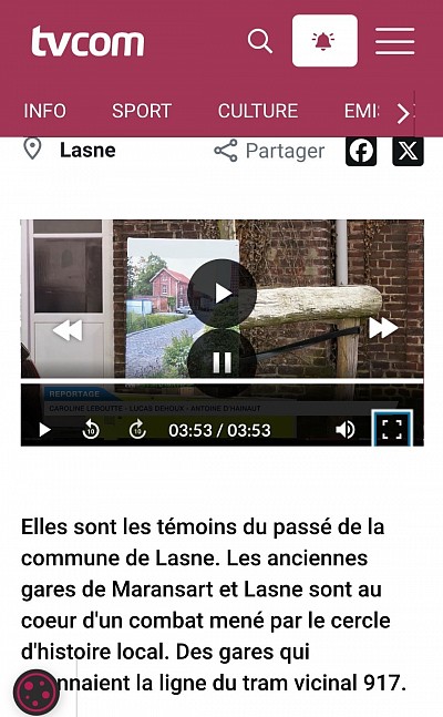 TV  COM Emission  consacrée a la sauvegarde des deux gares  cliquez ci-dessous