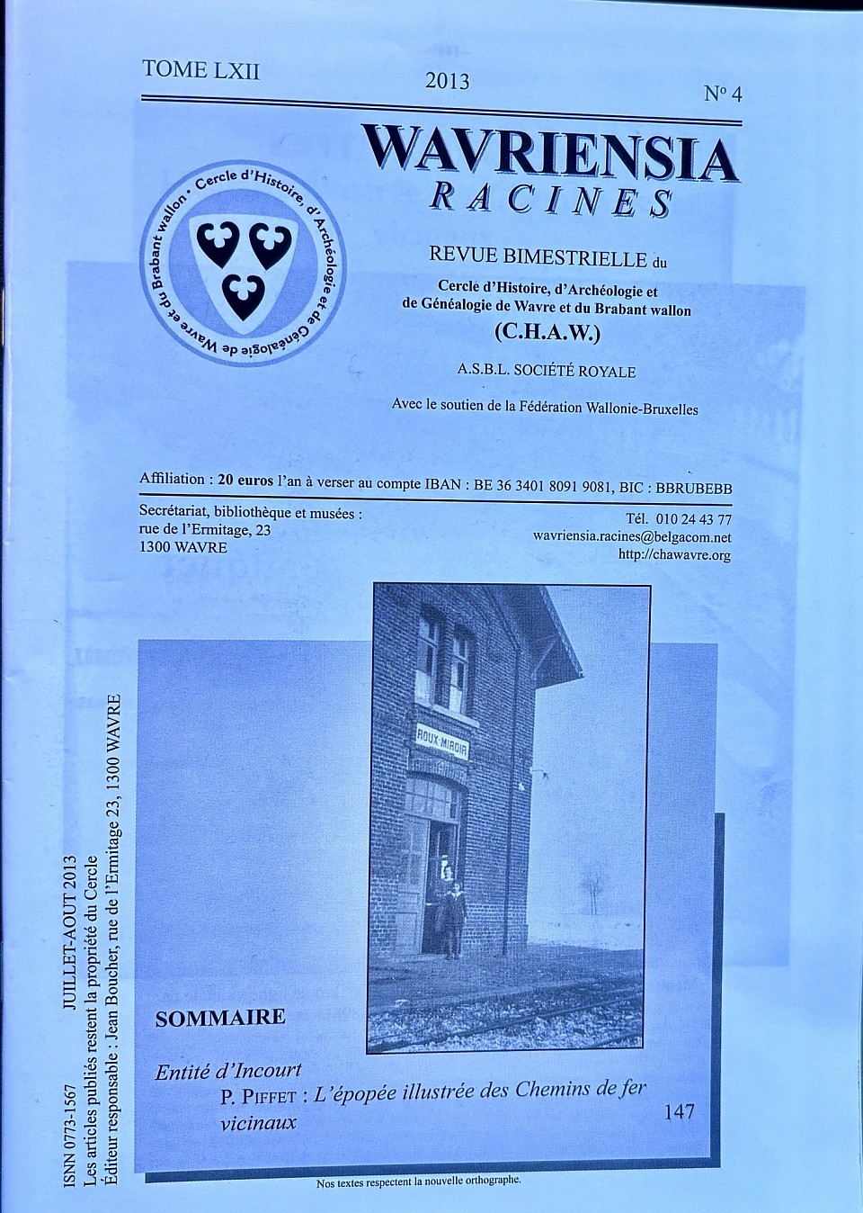 Pour plus d’info sur «  l’Epopée illustrée des chemins de fer vicinaux «  voir le CHAW ( cercle d’Histoire, d’Archéologie et de Généalogie de Wavre et du Brabant Wallon .