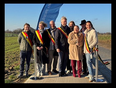 Ici l’inauguration en décembre des 800 derniers mètres du tronçon Ohain -Butte du Lion