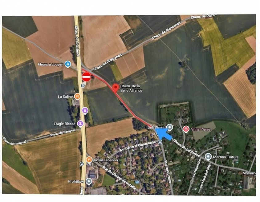 Les déviations prévues pour l’aménagement du parcours cyclable sur le chemin de la Belle-Alliance